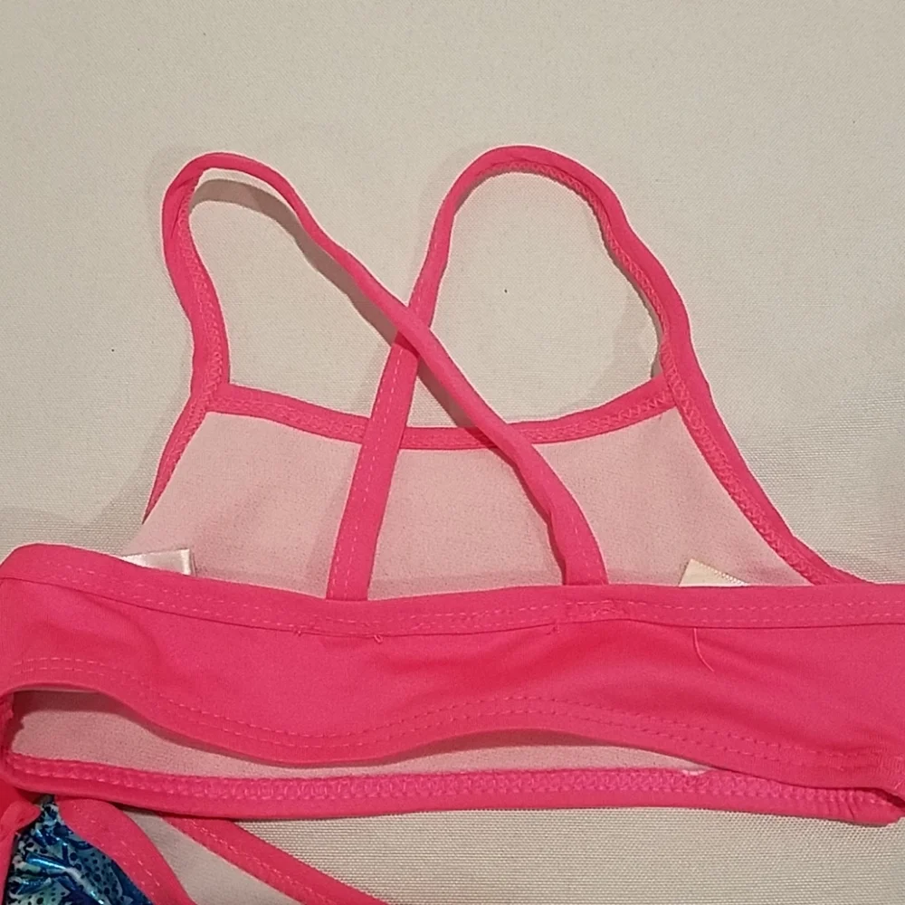 Pink Platinum Girl's Size 24 Months Mermaid Blue UV Ceritified Swim Bathing Suit